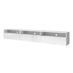 Garnero Arredamenti Mobile porta TV sospeso 270x42h cm bianco Emotion Gihome® Bianco Lucido Outlet