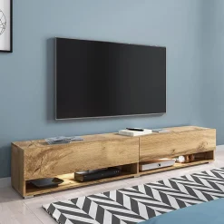 Garnero Arredamenti Mobile porta TV sospeso 180x30h cm con LED Gregoria Rovere Sale