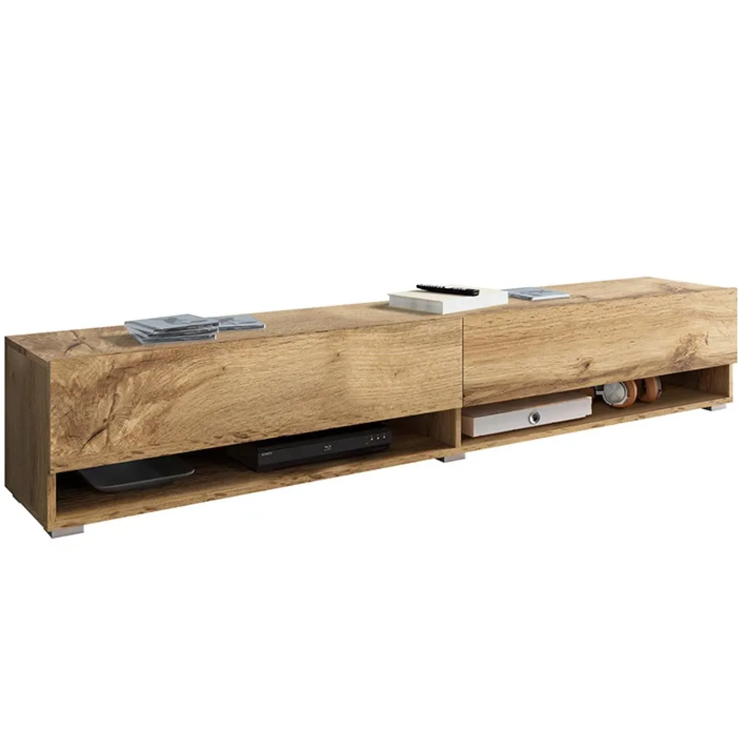 Garnero Arredamenti Mobile porta TV sospeso 180x30h cm 2 ante Gregoria Rovere Outlet