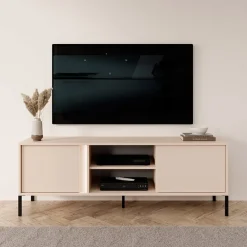 Garnero Arredamenti Mobile porta TV 153x54h cm 2 ante 2 vani moderno beige Melly Hot