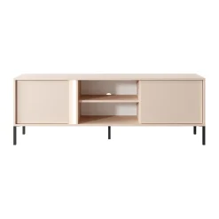 Garnero Arredamenti Mobile porta TV 153x54h cm 2 ante 2 vani moderno beige Melly Hot