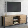Garnero Arredamenti Mobile porta TV 147x57h cm 2 ante quercia nero opaco Nebraska Outlet