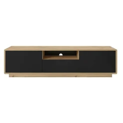 Garnero Arredamenti Mobile porta tv 180x45h cm 2 ante 1 cassetto nero opaco rovere Esmond Online