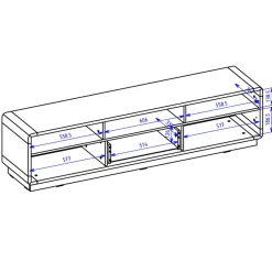 Garnero Arredamenti Mobile porta tv 180x45h cm 2 ante 1 cassetto nero opaco rovere Esmond Online