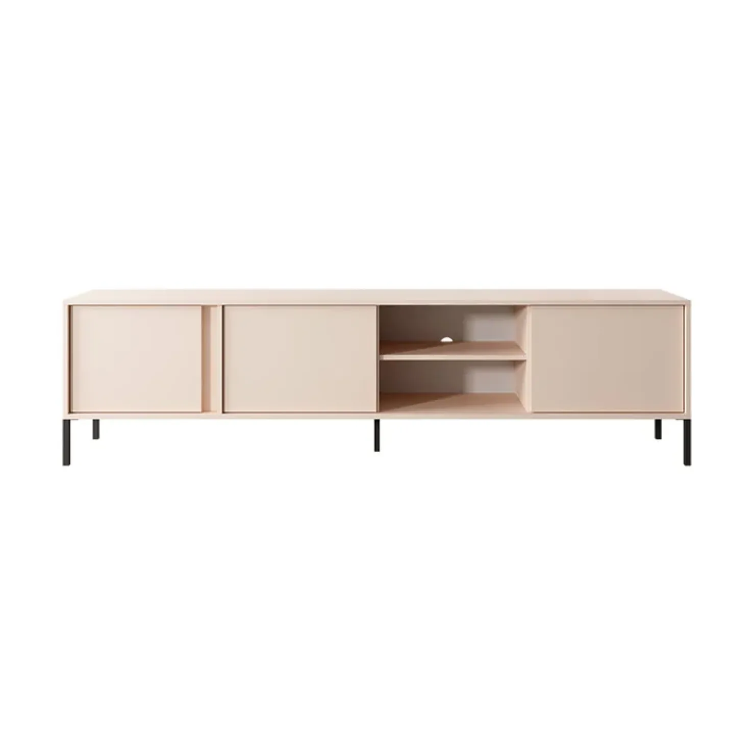 Garnero Arredamenti Mobile porta TV 203x54h cm 3 ante 2 vani moderno beige Melly Online
