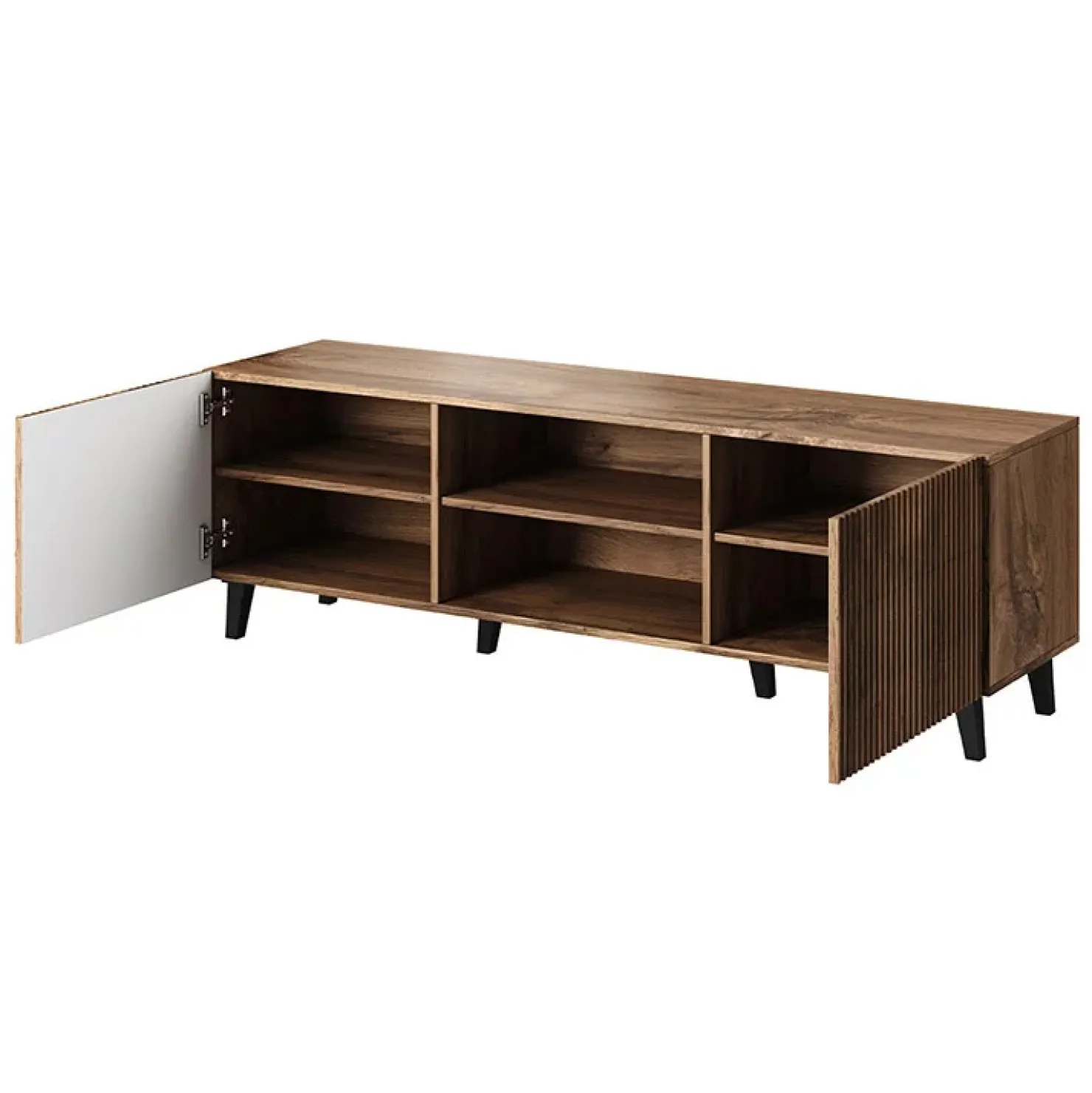 Garnero Arredamenti Mobile porta TV 150x52h cm 2 ante cannettato Essence Quercia Sale