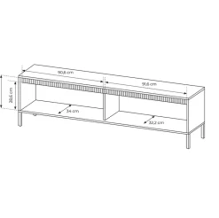 Garnero Arredamenti Mobile porta TV 187x54h cm 2 ante cannettato Ciar Beige Outlet