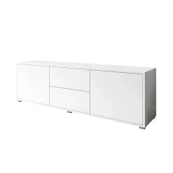 Garnero Arredamenti Mobile porta TV 141x50h cm 2 ante 2 cassetti bianco Eindhoven New