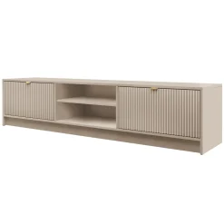 Garnero Arredamenti Mobile porta tv 180x40h cm 2 ante 2 vani a giorno cannettato Athena Beige Sale