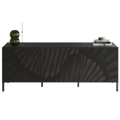 Garnero Arredamenti Mobile porta TV 181x69h cm 3 ante antracite frontali serigrafati Seira Sale