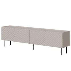 Garnero Arredamenti Mobile porta TV 200x59h cm 4 ante con frontali decorati Daniele Beige Outlet