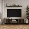 Garnero Arredamenti Mobile porta TV 165x55h cm 2 ante cassetto wengè Blackwood Outlet