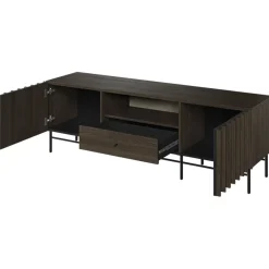 Garnero Arredamenti Mobile porta TV 165x55h cm 2 ante cassetto wengè Blackwood Outlet