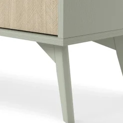 Garnero Arredamenti Mobile porta TV 158x52h cm 3 ante verde salvia rovere Myrta Clearance