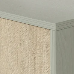 Garnero Arredamenti Mobile porta TV 158x52h cm 3 ante verde salvia rovere Myrta Clearance