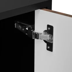 Garnero Arredamenti Mobile porta TV 180x60h cm 2 ante noce nero Wild Noce - Nero opaco Sale