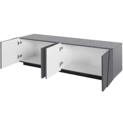Garnero Arredamenti Mobile porta TV 163x46h cm 4 ante Zenzero Gihome® Ossido Best