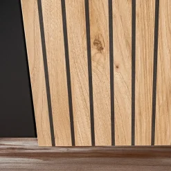 Garnero Arredamenti Mobile porta TV 160x52h cm 2 ante con biocamino noce con stampa nera Mendes Clearance