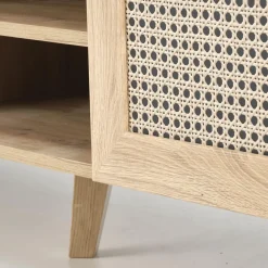 Garnero Arredamenti Mobile porta tv 150x45h cm 2 ante 2 vani a giorno moderno rovere Sombra Hot