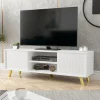 Garnero Arredamenti Mobile porta TV 140x42h cm 2 ante 2 vani a giorno bianco Nyborg Hot