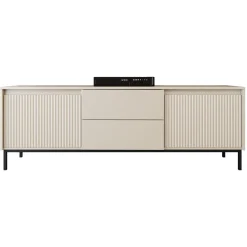 Garnero Arredamenti Mobile porta tv 174x60h cm 2 ante 2 cassetti cannettato beige Strike Discount
