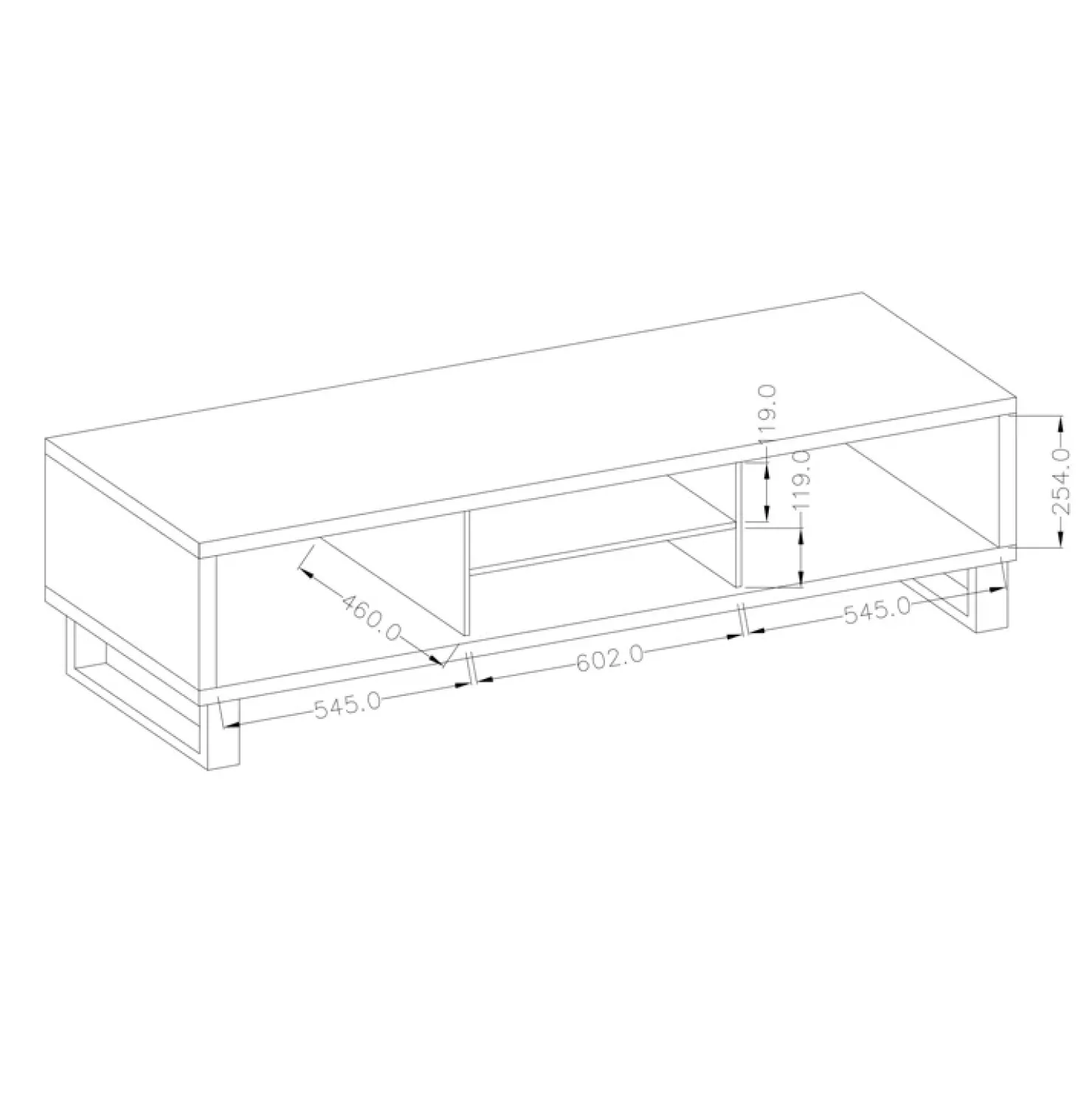 Garnero Arredamenti Mobile porta TV 180x50h cm 2 ante soggiorno quercia metallo nero Petra