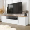 Garnero Arredamenti Mobile porta TV 182x48h cm 2 ante bianco rovere Relaxio Online