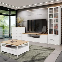 Garnero Arredamenti Mobile porta TV 182x48h cm 2 ante bianco rovere Relaxio Online