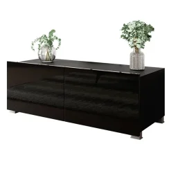 Garnero Arredamenti Mobile porta TV 100x37h cm 2 ante Mons Nero Lucido Clearance