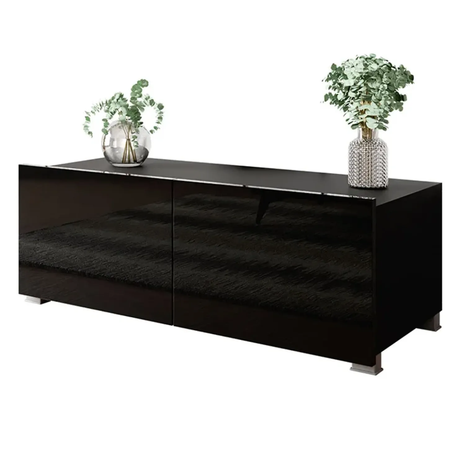 Garnero Arredamenti Mobile porta TV 100x37h cm 2 ante Mons Nero Lucido Clearance