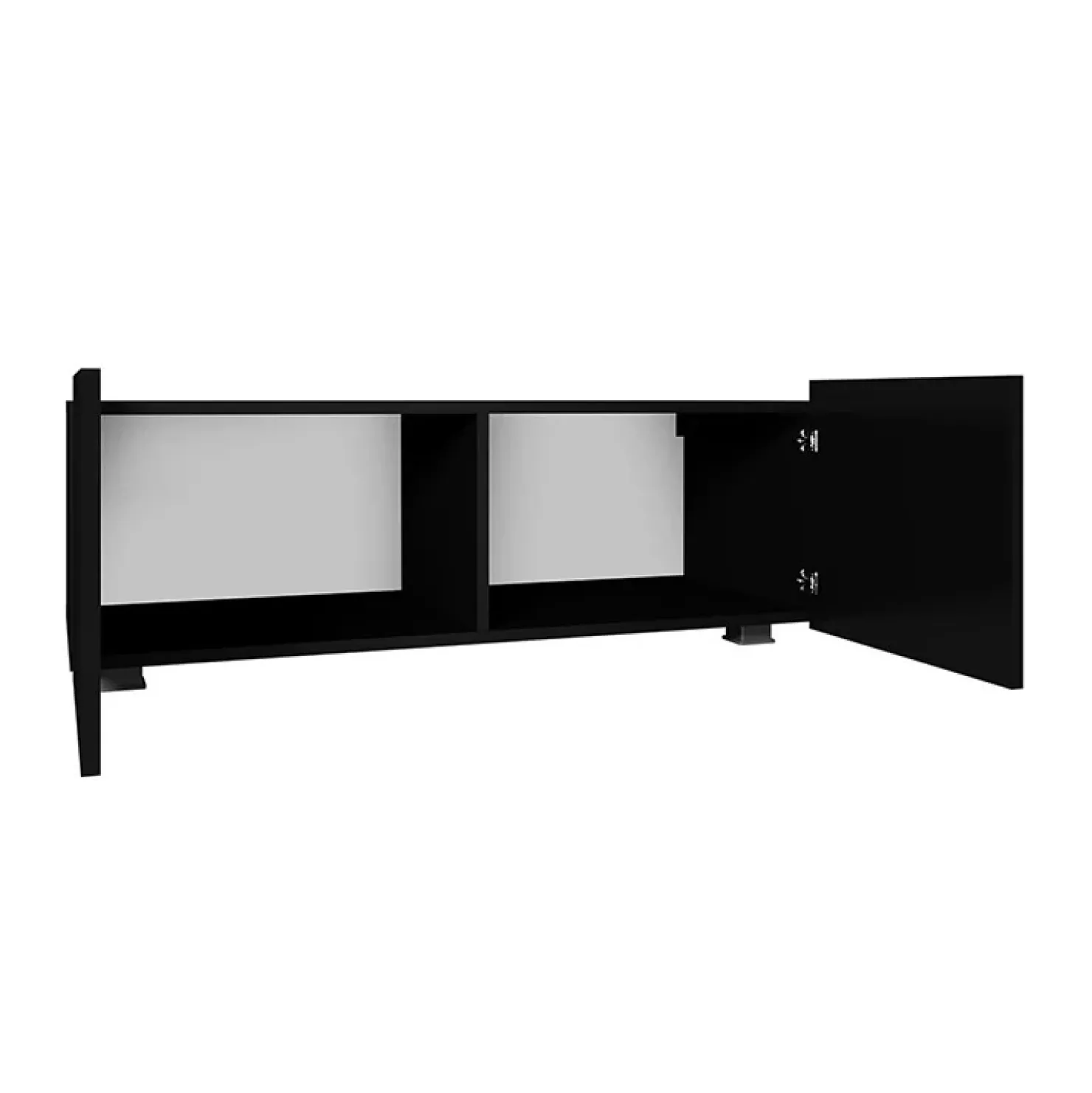 Garnero Arredamenti Mobile porta TV 100x37h cm 2 ante Mons Nero Lucido Clearance