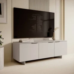 Garnero Arredamenti Mobile porta TV 150x55h cm 3 ante grigio Stone Best