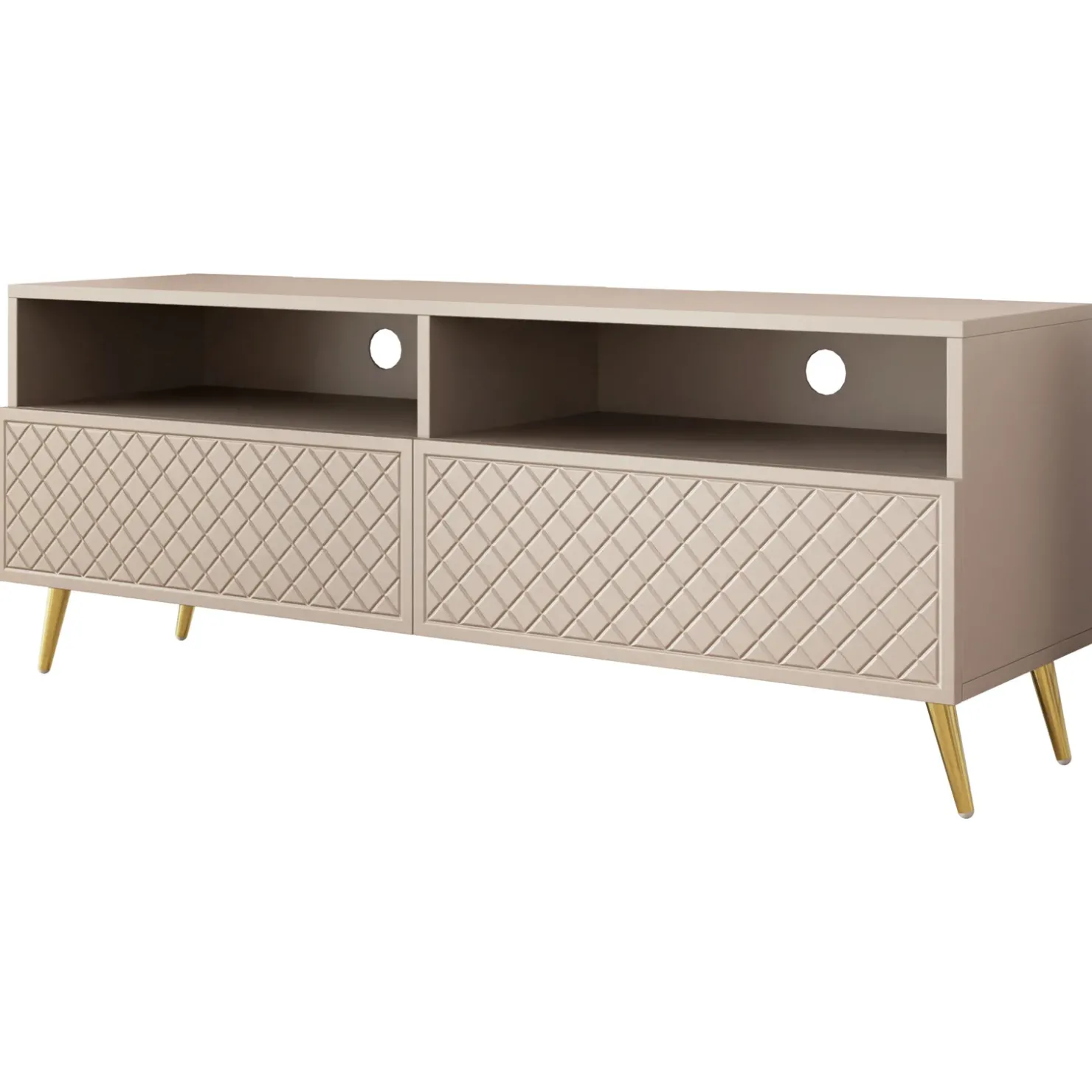 Garnero Arredamenti Mobile porta TV 150x57h cm 2 ante 2 vani con frontali decorati Simona Beige Hot