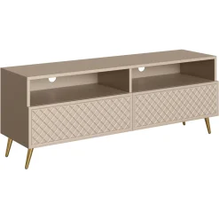 Garnero Arredamenti Mobile porta TV 150x57h cm 2 ante 2 vani con frontali decorati Simona Beige Hot