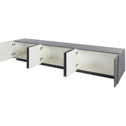 Garnero Arredamenti Mobile porta TV 244x46h cm 6 ante Zenzero Gihome® Ossido Hot