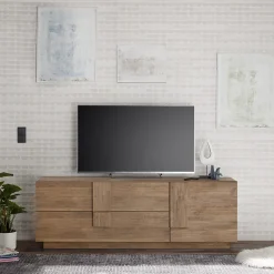 Garnero Arredamenti Mobile porta TV 182x63h cm 1 anta 2 cassetti moderno Alvarez Rovere Online