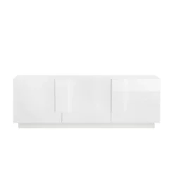 Garnero Arredamenti Mobile porta TV 182x63h cm 3 ante moderno bianco laccato lucido Alvarez Bianco Lucido Hot