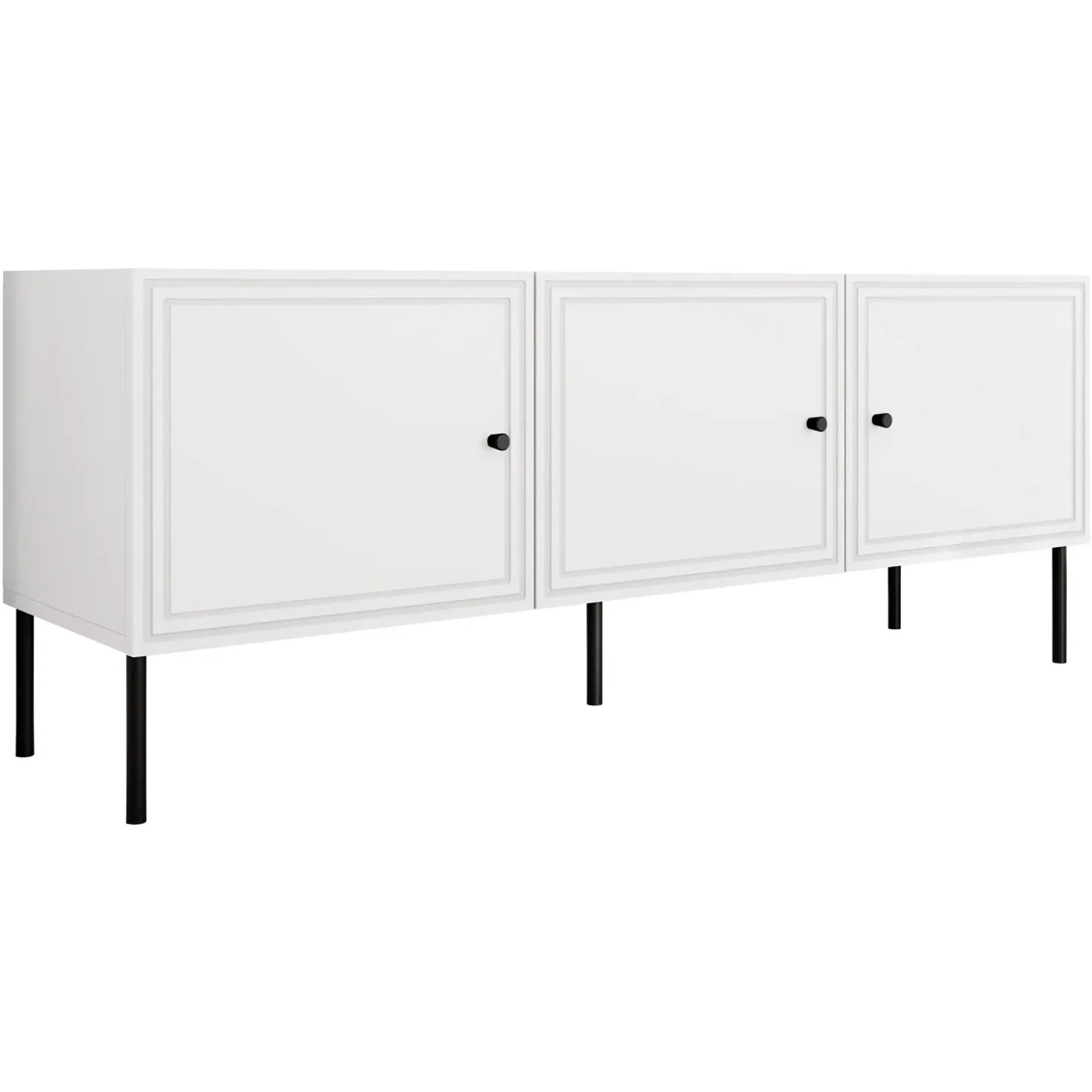 Garnero Arredamenti Mobile porta TV 151x60h cm 3 ante Stark Bianco Opaco New