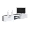Garnero Arredamenti Mobile porta TV 200x39h cm 2 ante 2 vani a giorno bianco lucido Nottingham
