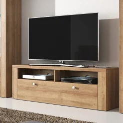 Garnero Arredamenti Mobile porta TV 140x49h cm 1 anta Paloma 2 Rovere New
