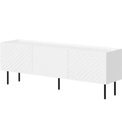 Garnero Arredamenti Mobile porta TV 166x59h cm 3 ante con frontali decorati bianco Daniele Bianco Opaco Clearance