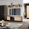 Garnero Arredamenti Mobile porta TV 163x54h cm 2 ante 1 cassetto 1 vano a giorno rovere nero Alabaster Hot
