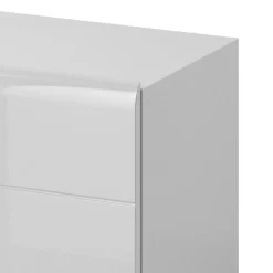 Garnero Arredamenti Mobile porta TV 208x48h cm 2 ante 4 cassetti bianco lucido rovere Tahiti Outlet