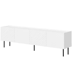 Garnero Arredamenti Mobile porta TV 200x59h cm 4 ante con frontali decorati bianco Daniele Bianco Opaco Online