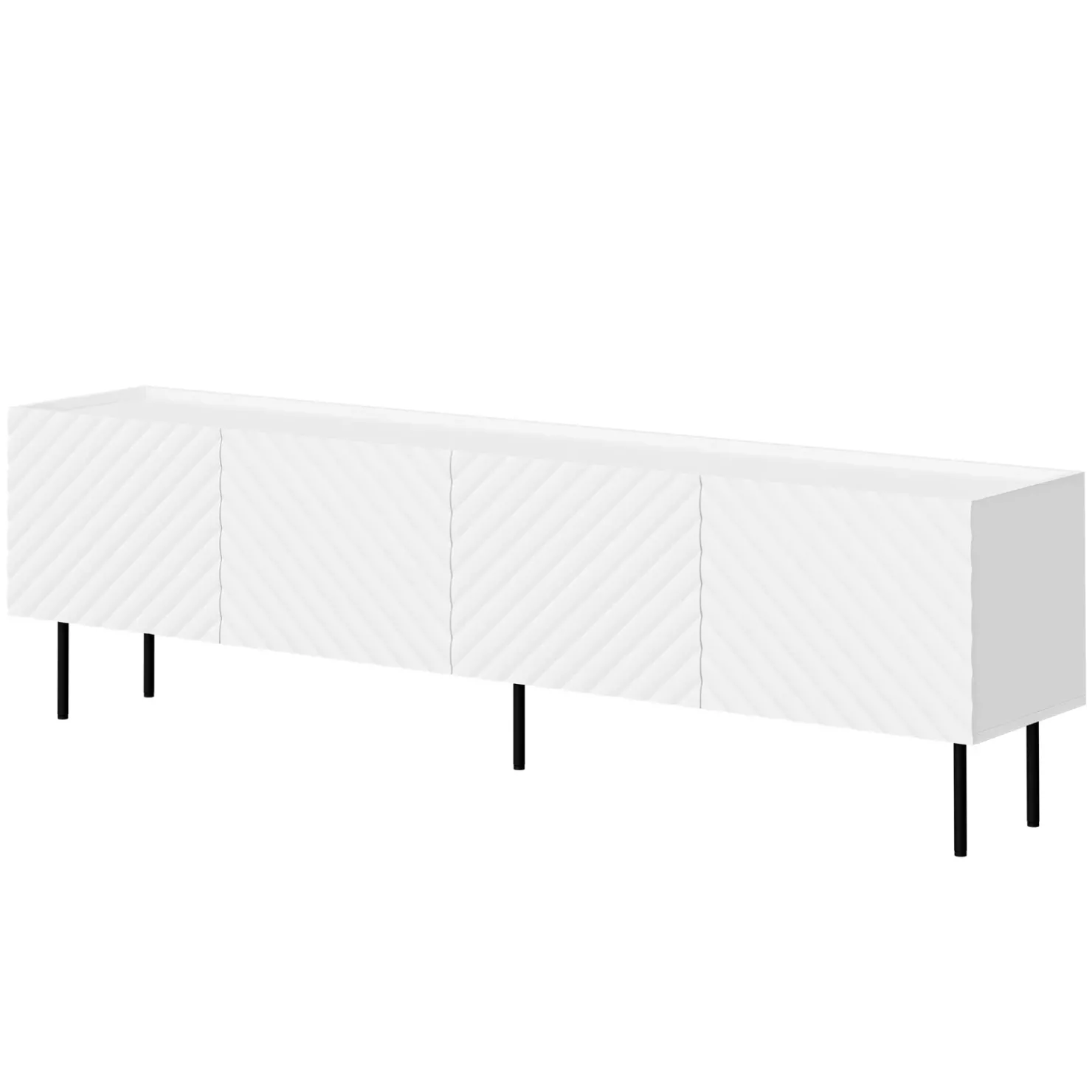 Garnero Arredamenti Mobile porta TV 200x59h cm 4 ante con frontali decorati bianco Daniele Bianco Opaco Online