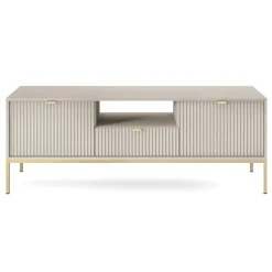 Garnero Arredamenti Mobile porta TV 154x56h cm 2 ante moderno soggiorno Alisa Beige Clearance