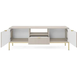 Garnero Arredamenti Mobile porta TV 154x56h cm 2 ante moderno soggiorno Alisa Beige Clearance