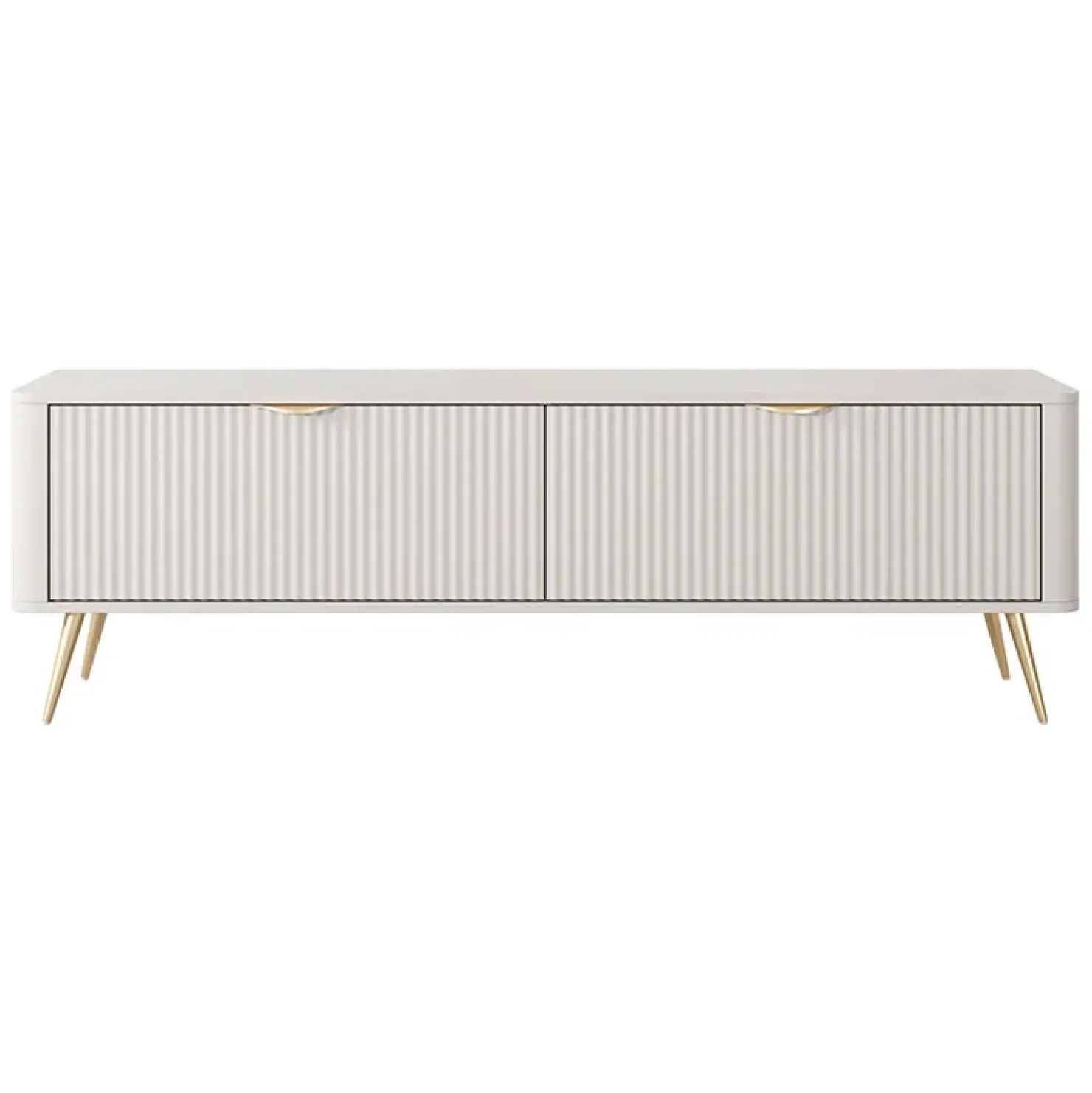 Garnero Arredamenti Mobile porta TV 163x51h cm 2 ante cannettato Ramis Beige Outlet