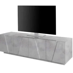Garnero Arredamenti Mobile porta TV 163x46h cm 4 ante Zenzero Gihome® Cemento Discount