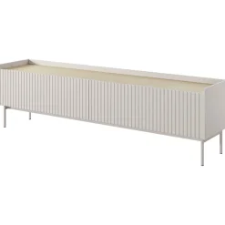 Garnero Arredamenti Mobile porta TV 153x50h cm 2 ante beige cannettato rovere Fioca New